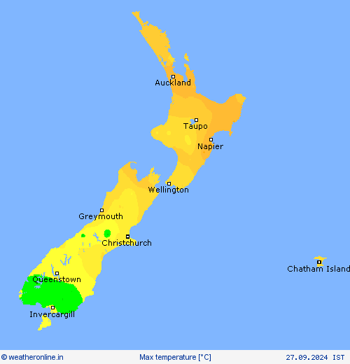 Max temperature Forecast maps