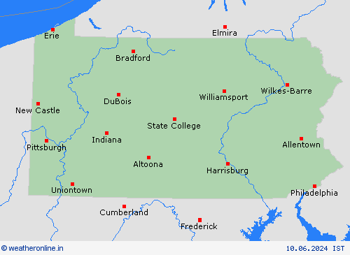  Pennsylvania North America Forecast maps