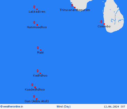 wind Maldives Asia Forecast maps