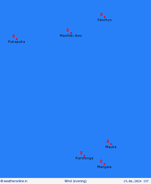 wind Cook Islands Pacific Forecast maps